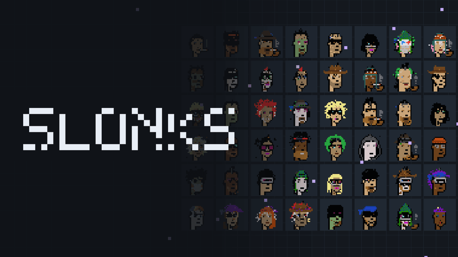 Slonks wordmark with pixel Slonk collection preview
